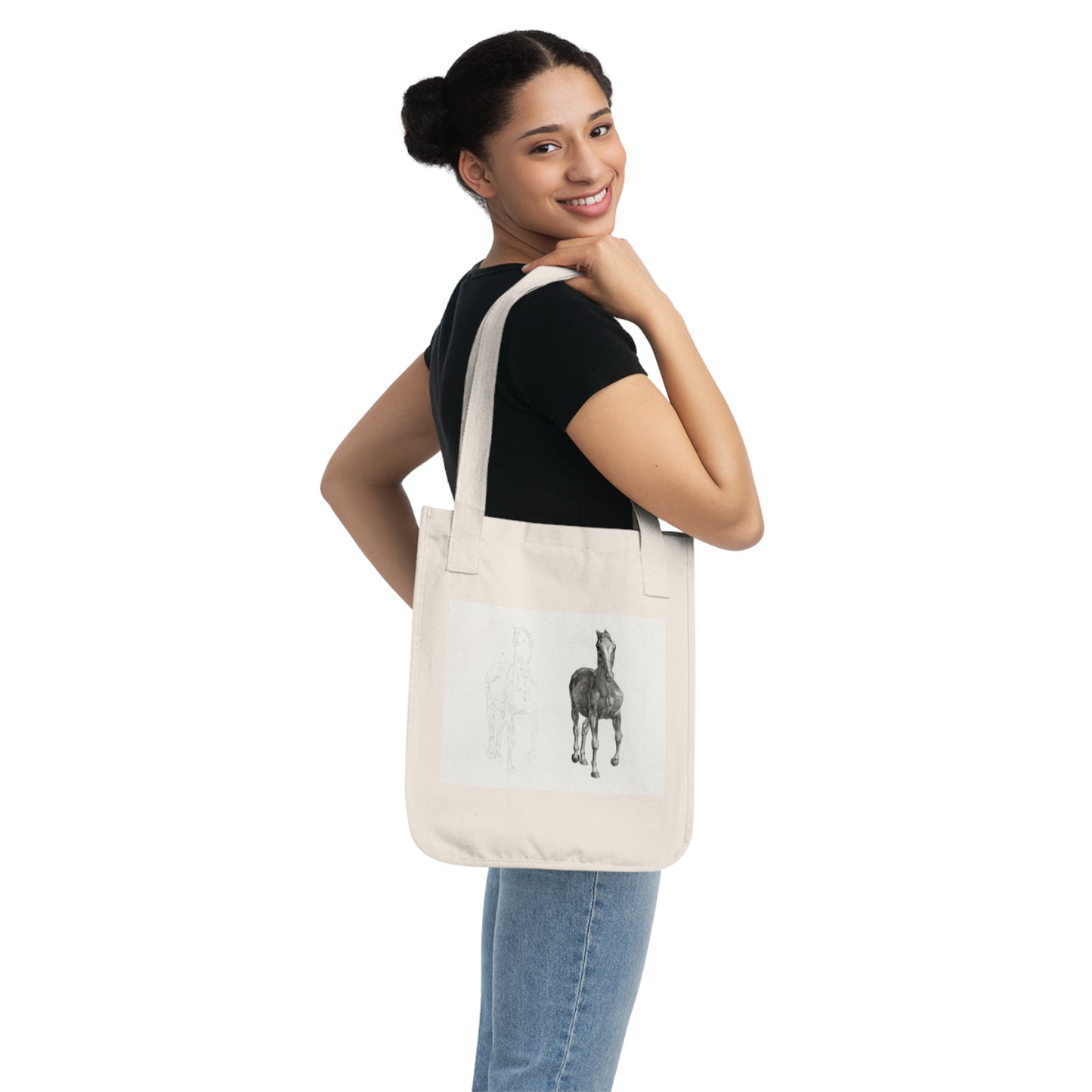 Anatomy of the Horse Organic Canvas Tote Bag