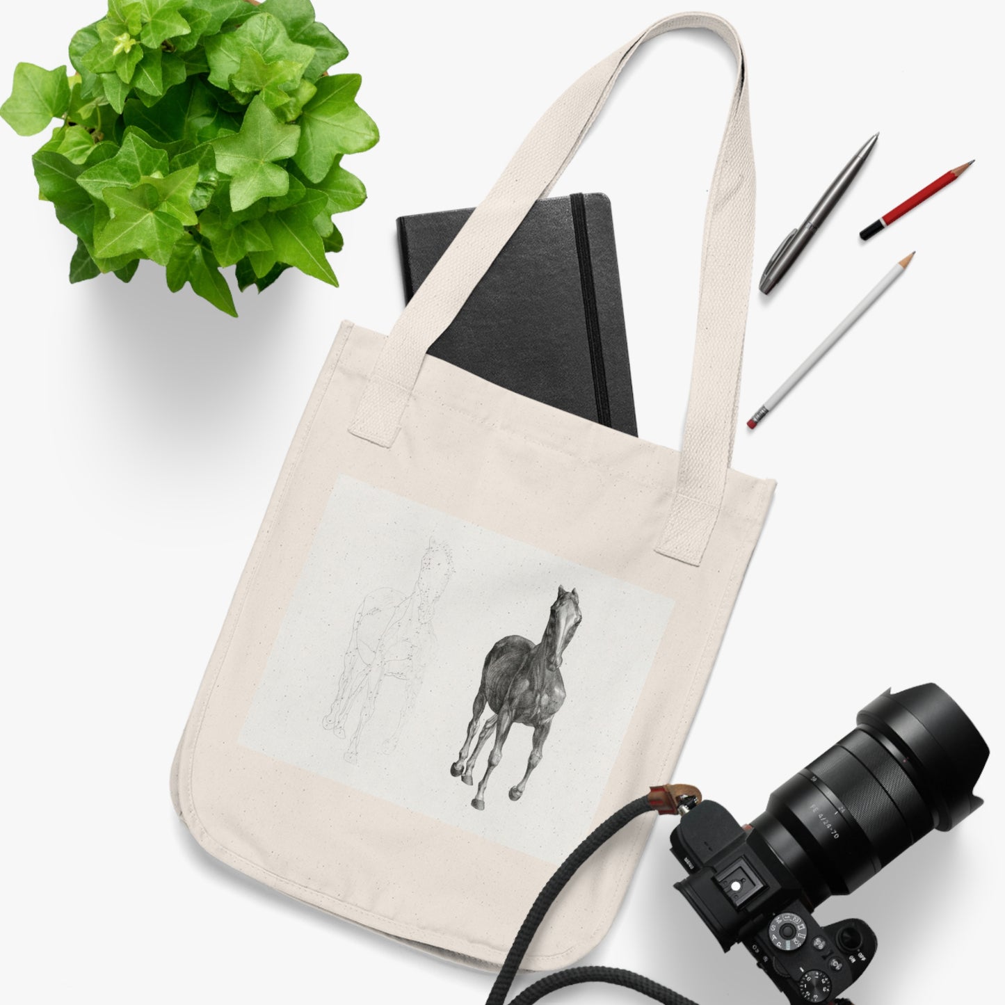 Anatomy of the Horse Organic Canvas Tote Bag